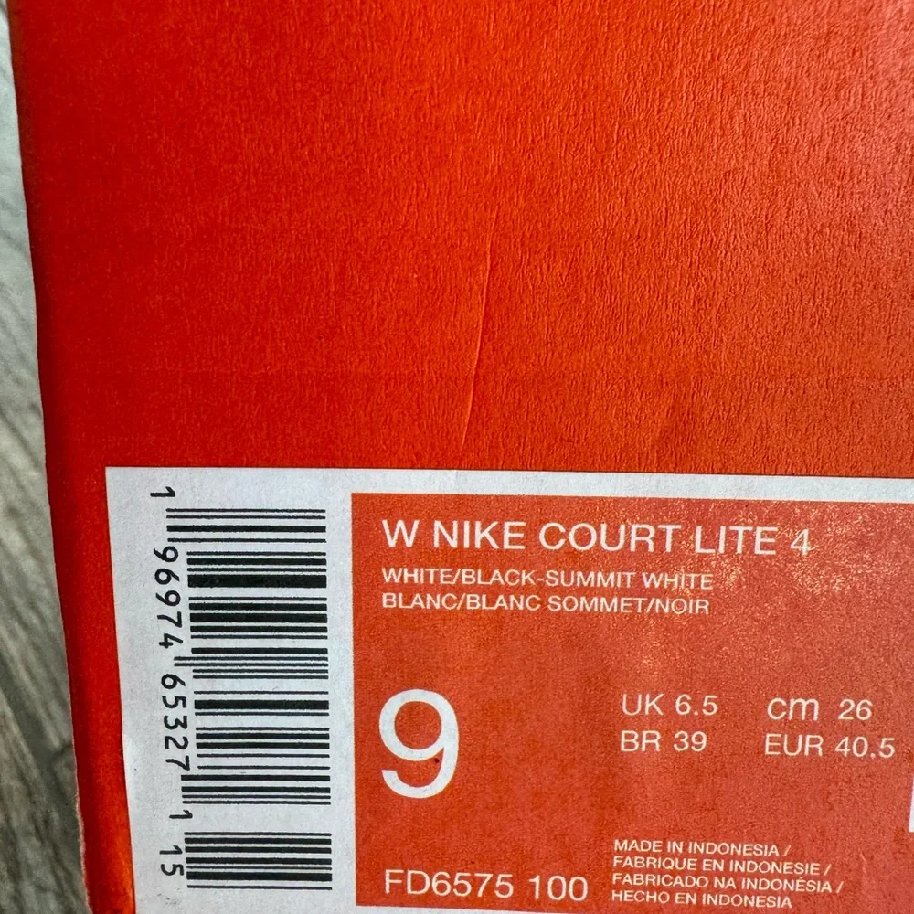 Brand New Nike Court Lite 4 “White/Black” Women’s Workout Shoes FD6575 100_12